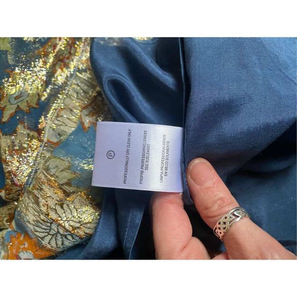 Anthropologie Verb Pallavi Singhee Stephania Shimmer Peasant Blouse XS, MP $188 - Picture 8 of 16